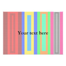 cool patterned rectangles custom invites
