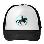Cool peace symbol horse rider hat