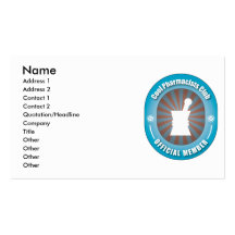 Cool Pharmacists Club Business Card Templates