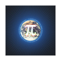 Cool Pi Number on Earth - Math Canvas Gallery Wrapped Canvas