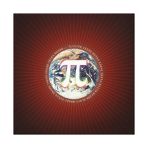 Cool Pi Number on Earth - Math Canvas Canvas Print