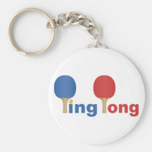 Cool Ping Pong Emblem Keychain