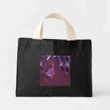 Cool Pink And Purple Dragon Canvas Bags