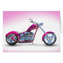 Cool Pink Chopper Postcard Cards