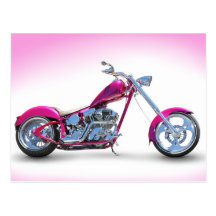 Cool Pink Chopper Postcard Postcard