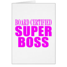 Cool Pink Gifts for Bosses : Super Boss Cards
