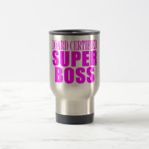 Cool Pink Gifts for Bosses : Super Boss Coffee Mugs