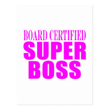 Cool Pink Gifts for Bosses : Super Boss Post Card