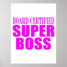 Cool Pink Gifts for Bosses : Super Boss Print