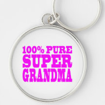 Cool Pink Gifts for Grandmas : Super Grandma Key Chains