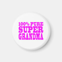Cool Pink Gifts for Grandmas : Super Grandma Refrigerator Magnet