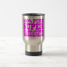 Cool Pink Granddaughters Super Granddaughter Coffee Mugs