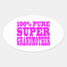 Cool Pink Grandmothers Super Grandmother Sticker