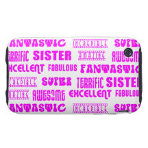 Cool Pink Modern Design 4 Sisters Positives Words Tough iPhone 3 Covers