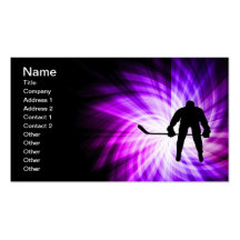 Cool Purple Hockey Business Card