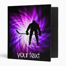 Cool Purple Hockey Vinyl Binder