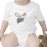 Cool Queen Bee Outline Cartoon Shirt
