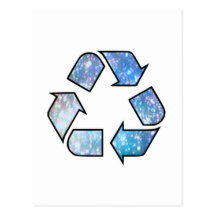 Cool Recycling Symbol Postcard