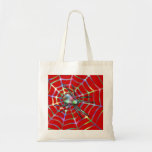 Cool Red Spider On Web Bag