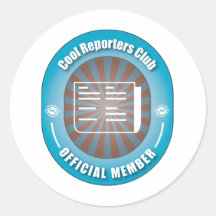 Cool Reporters Club Round Sticker