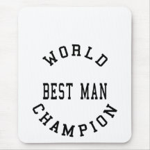Cool Retro Best Men : World Champion Best Man Mousepad