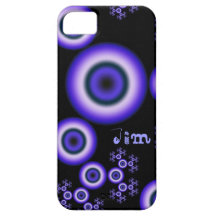 Cool retro circles case with Name iPhone 5 case