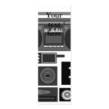 Cool retro electronics jumble in white and black business cards
