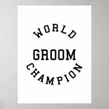 Cool Retro Grooms : World Champion Groom Print