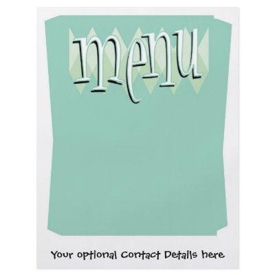 Cool retro style Blank menu template Personalized Flyer by megnomad