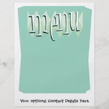 Cool retro style Blank menu template Personalized Flyer