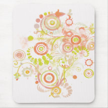 Cool  Retro Swirl Mousepad