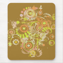 Cool  Retro Swirl Mousepad