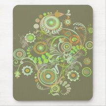Cool Retro Swirl Mousepad