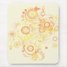 Cool  Retro Swirl Mousepad
