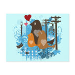 Cool Retro Vintage Birds Postcard