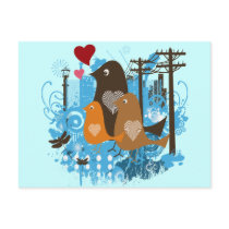 Cool Retro Vintage Birds Postcard