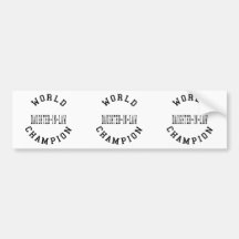 Cool Retro World Champion Daughter in Law Bumper Sticker