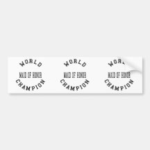 Cool Retro World Champion Maid of Honor Bumper Stickers