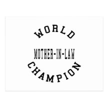 Cool Retro World Champion Mother in Law Post Card