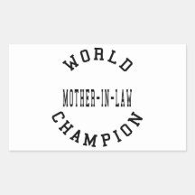 Cool Retro World Champion Mother in Law Stickers