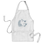 Cool Rhinoceros Swish Logo Icon Style aprons