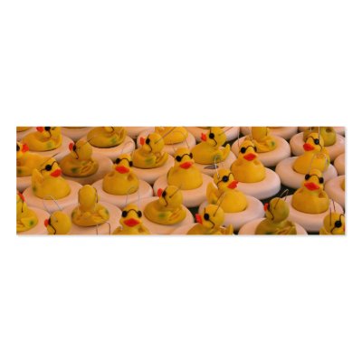 Cool Rubber Duckies Photo Mini Bookmark Business Cards by SmilinEyesTreasures
