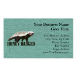 Cool Rustic Honey Badger Business Card Template