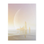 Cool Sea under a Ringed Planet Postcards