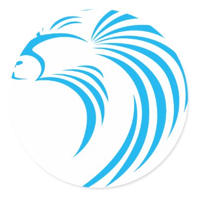 Cool Siamese Fish Swish Logo Icon Style by graphicdesigner