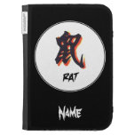 Cool Simple Elegant Chinese Zodiac Sign Rat Kindle Case