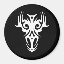 Cool Simple Elegant Classic Black White Tribal Magnet