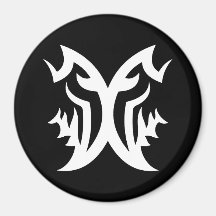 Cool Simple Elegant Classic Black White Tribal Refrigerator Magnet