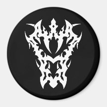 Cool Simple Elegant Classic Black White Tribal Refrigerator Magnets
