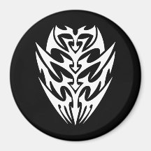 Cool Simple Elegant Classic Black White Tribal Refrigerator Magnets